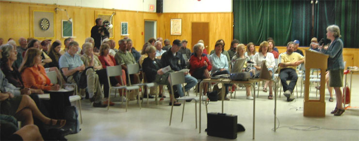 Vicki Conrad addressing the crowd.